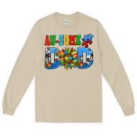 Mushroom ausome autism dad Long Sleeve Tee - AdoDesignShop