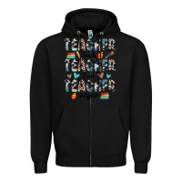 Black teacher teach love inspire Zipper Hoodie - JahusDesignShop