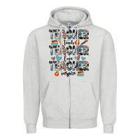 Dove Grey teacher teach love inspire Zipper Hoodie - JahusDesignShop