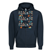 Navy teacher teach love inspire Zipper Hoodie - JahusDesignShop