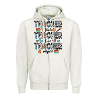 Oatmeal Heather teacher teach love inspire Zipper Hoodie - JahusDesignShop