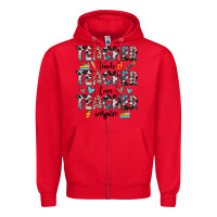 Red teacher teach love inspire Zipper Hoodie - JahusDesignShop