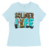 Baby Blue soldier  life Ladies Tee - AdoDesignShop
