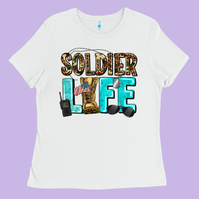 Soldier  Life Ladies Tee Designed By Adodesignshop