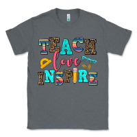 Charcoal Heather teach love inspire Classic Tee - AdoDesignShop