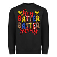 Black hey batter batter swing softball Heavyweight Sweatshirt - Zillion Design Studio