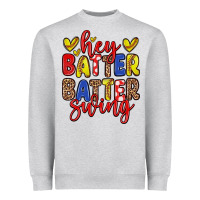 Heather Grey hey batter batter swing softball Heavyweight Sweatshirt - Zillion Design Studio