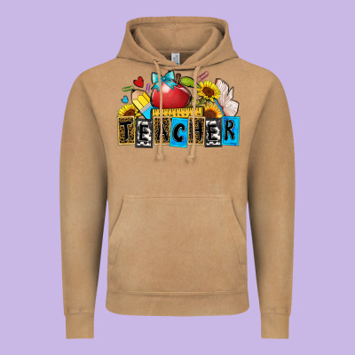 Teacher Vintage Hoodie Designed By Zillion Design Studio