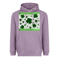 Lavender shamrock Heavyweight Hoodie - MaliasSmallBusiness