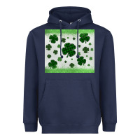 Navy shamrock Heavyweight Hoodie - MaliasSmallBusiness