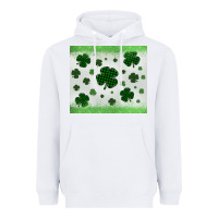 White shamrock Heavyweight Hoodie - MaliasSmallBusiness