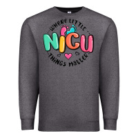 Charcoal Heather nicu where little things matter Premium Sweatshirt - MaliasSmallBusiness