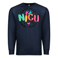 Navy nicu where little things matter Premium Sweatshirt - MaliasSmallBusiness