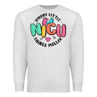 Oatmeal Heather nicu where little things matter Premium Sweatshirt - MaliasSmallBusiness