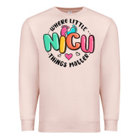 Pale Pink nicu where little things matter Premium Sweatshirt - MaliasSmallBusiness