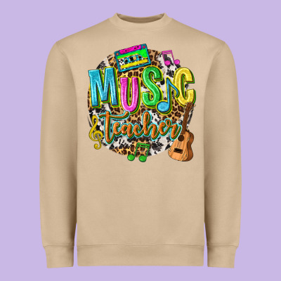 Music Teacher Heavyweight Sweatshirt Designed By Texasbilliewilder