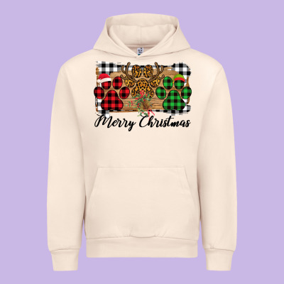 Merry Christmas Paws Urban Hoodie Designed By Bettercallsaul