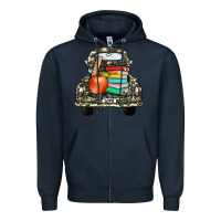 Navy farm truck,back to school Zipper Hoodie - JahusDesignShop