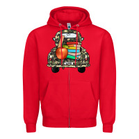 Red farm truck,back to school Zipper Hoodie - JahusDesignShop
