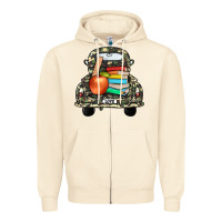 Sandshell farm truck,back to school Zipper Hoodie - JahusDesignShop