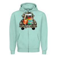 Seafoam farm truck,back to school Zipper Hoodie - JahusDesignShop