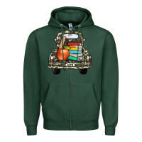 Sports Green farm truck,back to school Zipper Hoodie - JahusDesignShop