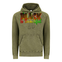 Vintage Olive black is beautiful juneteenth Vintage Hoodie - texasbilliewilder