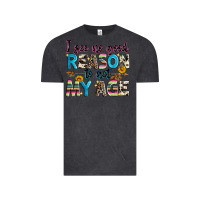 Vintage Black i see no good reason to act my age Vintage Tee - Zillion Design Studio