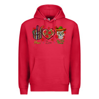 Cardinal Peace Love Dia De Los Muertos Premium Hoodie - BundleAndBundleShop