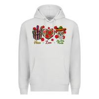 Dove Grey Peace Love Dia De Los Muertos Premium Hoodie - BundleAndBundleShop