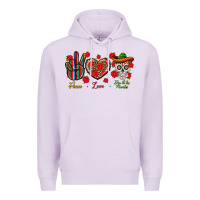 Lilac Peace Love Dia De Los Muertos Premium Hoodie - BundleAndBundleShop