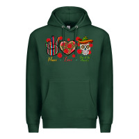 Sports Green Peace Love Dia De Los Muertos Premium Hoodie - BundleAndBundleShop