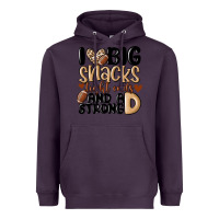 Plum i love big sacks tight ends and a strong d Heavyweight Hoodie - MaliasSmallBusiness