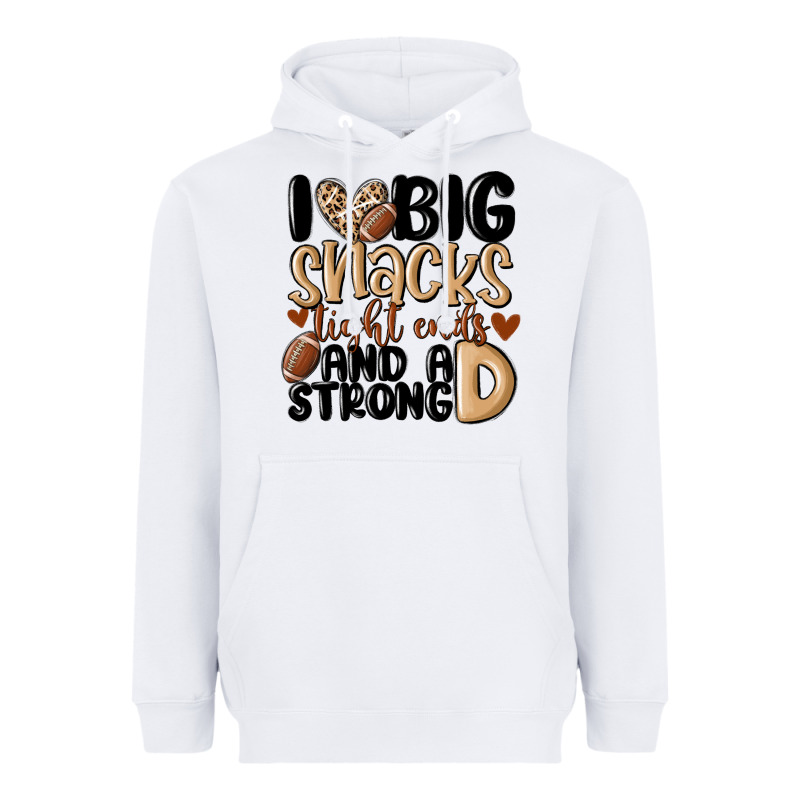 I Love Big Sacks Tight Ends And A Strong D Heavyweight Hoodie by MaliasSmallBusiness | Teevron