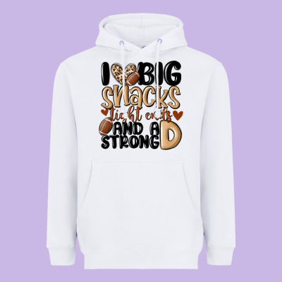 I Love Big Sacks Tight Ends And A Strong D Heavyweight Hoodie Designed By Maliassmallbusiness
