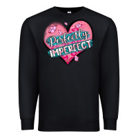 Black perfectly imperfect Premium Sweatshirt - MaliasSmallBusiness