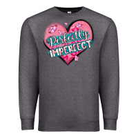 Charcoal Heather perfectly imperfect Premium Sweatshirt - MaliasSmallBusiness