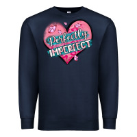 Navy perfectly imperfect Premium Sweatshirt - MaliasSmallBusiness