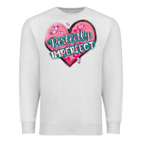 Oatmeal Heather perfectly imperfect Premium Sweatshirt - MaliasSmallBusiness