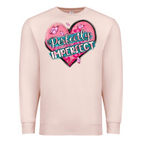 Pale Pink perfectly imperfect Premium Sweatshirt - MaliasSmallBusiness