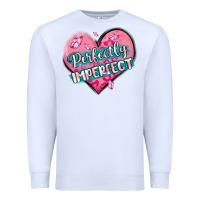 White perfectly imperfect Premium Sweatshirt - MaliasSmallBusiness