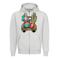 Dove Grey farm truck,back to school Zipper Hoodie - JahusDesignShop