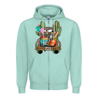 Seafoam farm truck,back to school Zipper Hoodie - JahusDesignShop