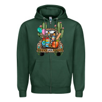 Sports Green farm truck,back to school Zipper Hoodie - JahusDesignShop