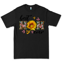 Black best mom ever with sunflower Premium Tee - Artiststas