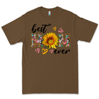 Cacao best mom ever with sunflower Premium Tee - Artiststas