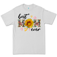 Dove Grey best mom ever with sunflower Premium Tee - Artiststas