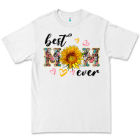 White best mom ever with sunflower Premium Tee - Artiststas
