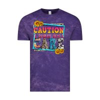 Cloud Purple caution i really don't care Vintage Tee - Zillion Design Studio