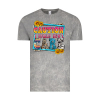 Cloud Rock caution i really don't care Vintage Tee - Zillion Design Studio